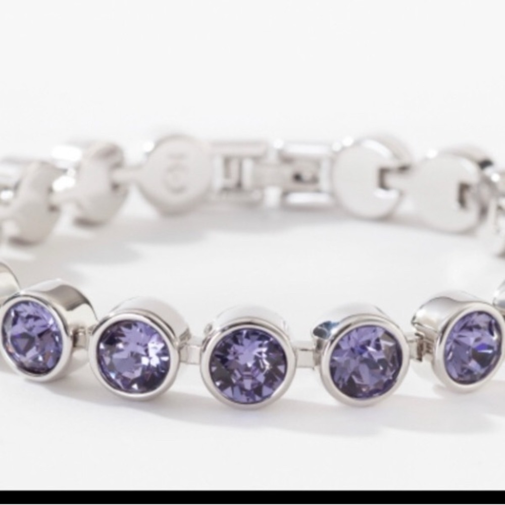 Touchstone Crystal Dark Purple Ice Bracelet